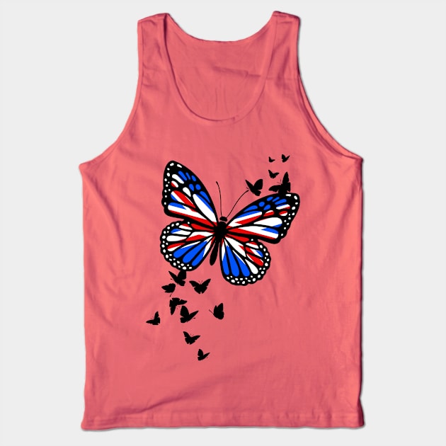 BUTTERFLY - Union Jack Tank Top by LILNAYSHUNZ